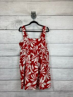 Gap Women's Red & Cream Summer Sleeveless Mini Dress Size Large